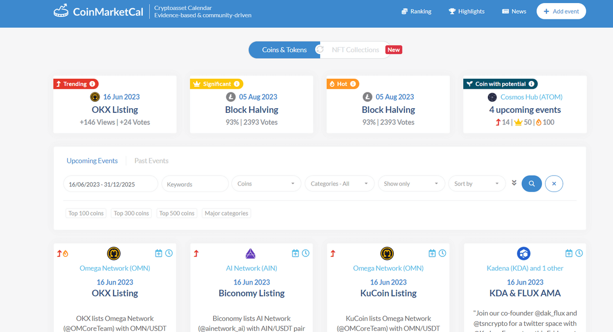 CoinMarketCal